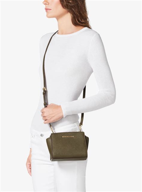 michael kors selma mini black|selma mini crossbody bag.